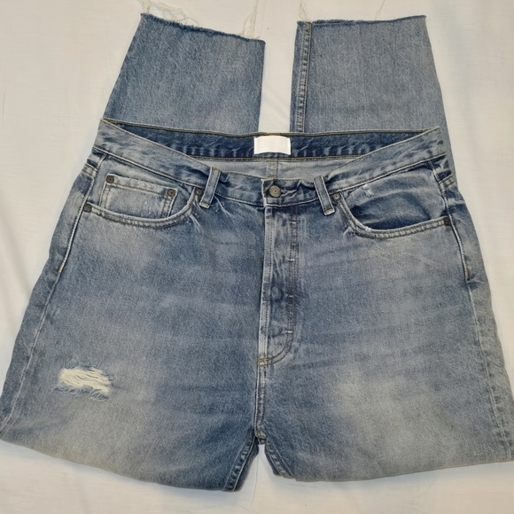 Boyish Denim - BOYISH By Her Billy Straight Denim Distressed Taxi Driver Button Fly, sz 32